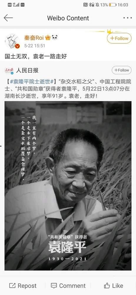 袁隆平明星网红,从田间劳模到网红明星，农业科学的璀璨明珠”